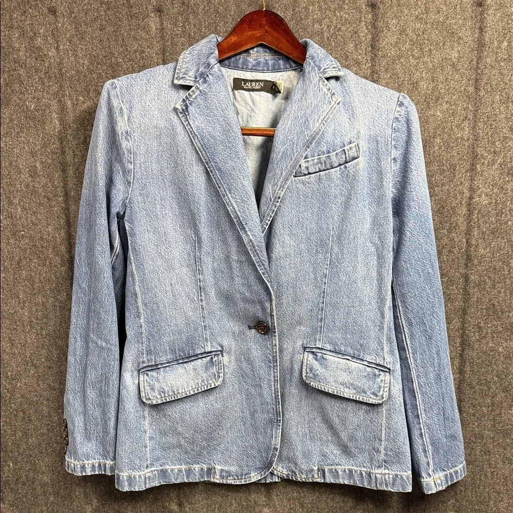 Ralph Lauren Classic Blue Denim Blazer - Picture 1 of 12